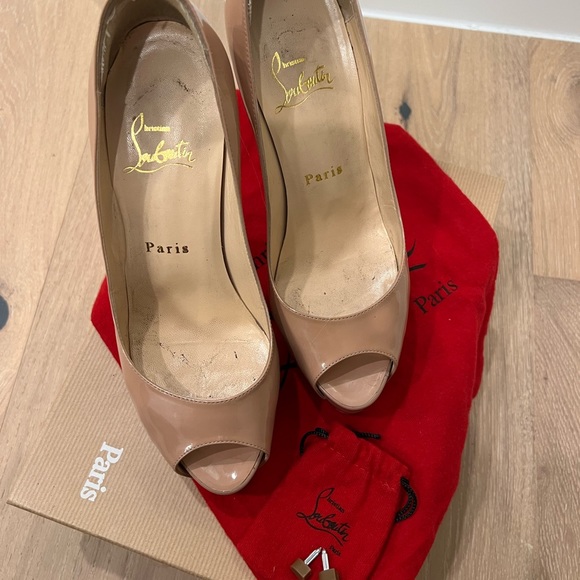 Christian Louboutin Altadama 140 Patent calf NUDE 36.5 open toe - Picture 4 of 6